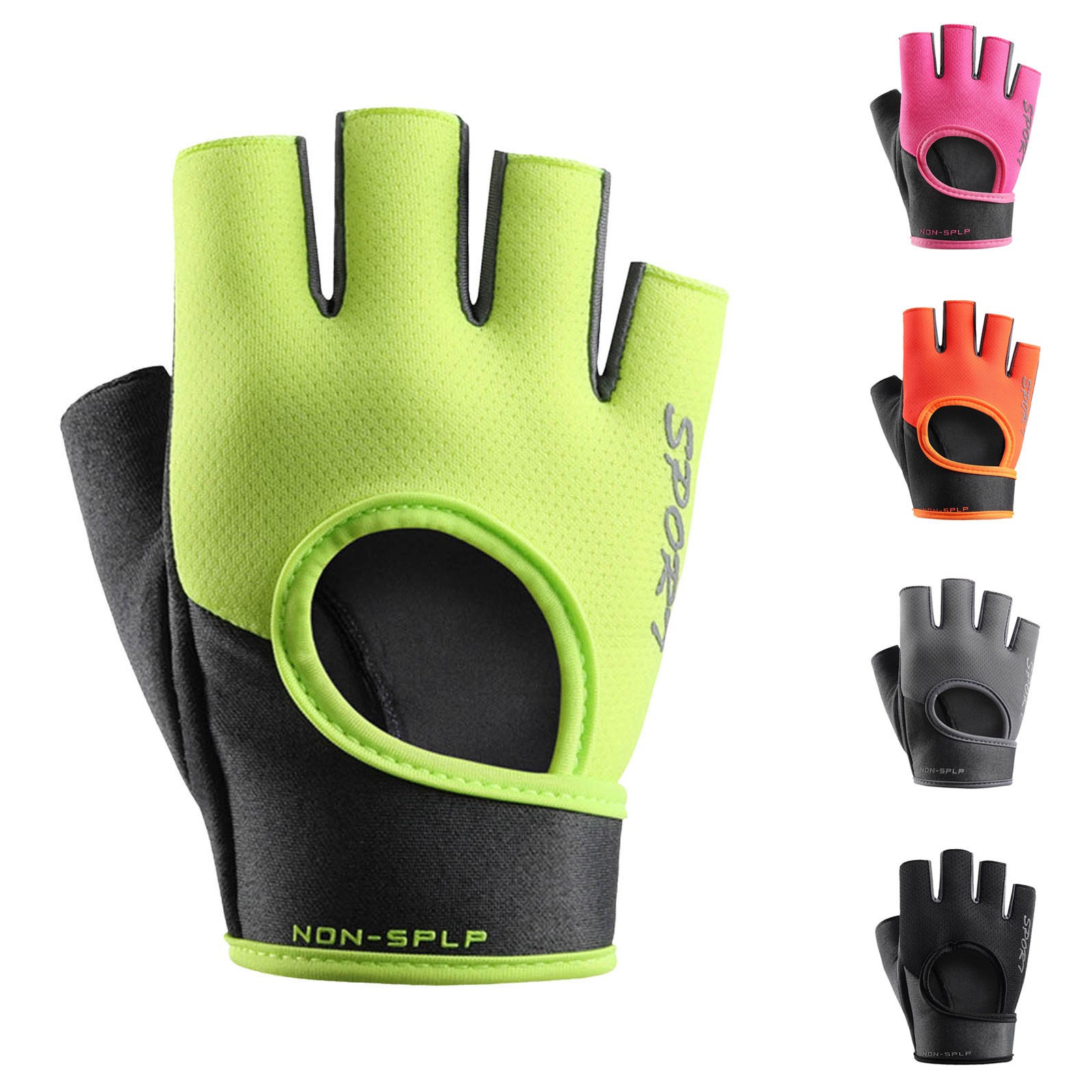 Workout Glove Gym - قفازات رياضية للدراجات نصف أصابع، قابلة