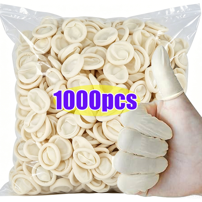 Latex Disposable Glove - 1000 قطعة من أغطية الأصابع البيضاء