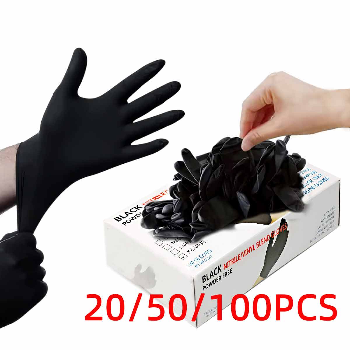20/50/100 قطعة قفازات فينيل سو - مراجعة Rubber Glove Cleaning وسعره
