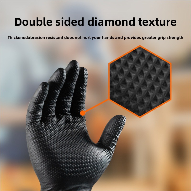 قفازات نيتريل سميكة مقاومة للت - مراجعة Nitrile Mechanic Glove وسعره