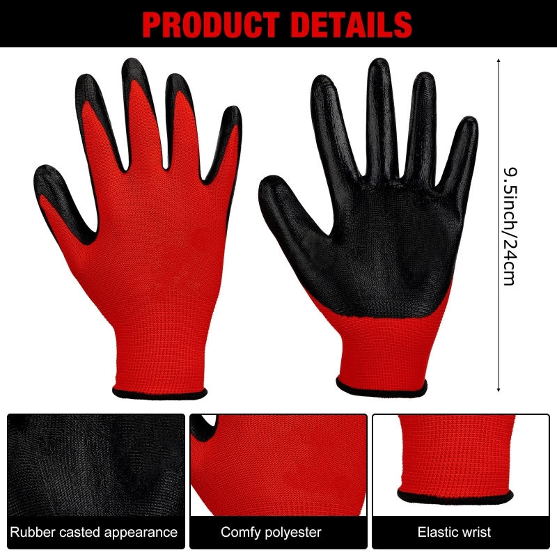 4/20 قطعة قفازات عمل آمنة مطلي - مراجعة Nitrile Mechanic Glove وسعره