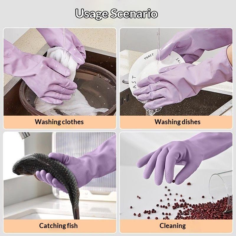 زوج واحد من قفازات التنظيف الم - مراجعة Dish Glove Rubber وسعره